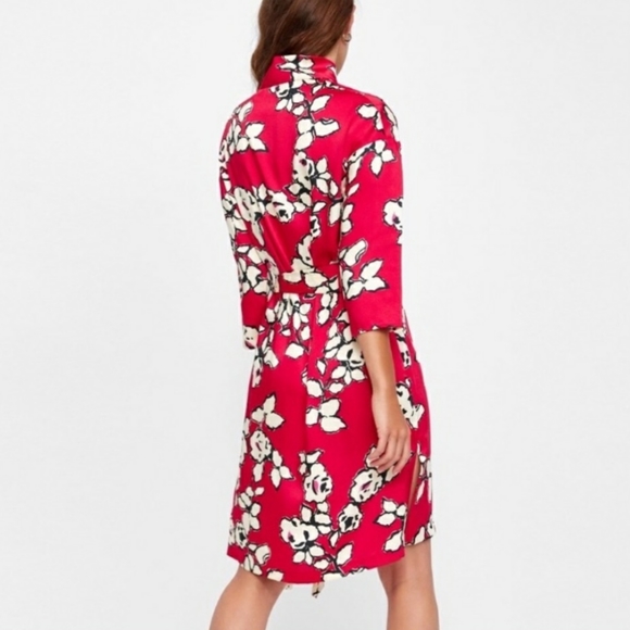 Zara red floral dress - Picture 10 of 11